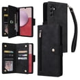 thumbnail image 1 of SaniMore for Samsung Galaxy A54 5G Case, PU Leather 2 in 1 Zipper Wallet Removeable Wrist Strap Card Slots Cash Pocket Kickstand Shockproof Anti-fall Full Protective Shell For Samsung A54 5G, Black, 1 of 15