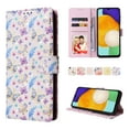 thumbnail image 1 of SaniMore for Samsung Galaxy A54 5G PU Leather Case with Luxury Flower for Girls Women Stand Feature Card/Cash Slots Detachable Wrist Strap Magnetic Clasp All-inclusive Cover, Butterfly Flower, 1 of 8
