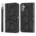 thumbnail image 1 of SaniMore for Samsung Galaxy A54 5G Wallet Case with [RFID Blocking] Card Holder, PU Leather Magnetic Embossed Tree Flip Cover with Kickstand & Wrist Strap Full Body Protective Shell, Black, 1 of 8
