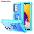thumbnail image 1 of SaniMore for Samsung Galaxy A72 5G Case with Hidden Bracket Rugged Heavy Duty Protective [Hard PC Back + Silicone Bumper] Shokcproof Anti-drop Tri-layer Hybird Shell for Galaxy A72 5G, Mint/Blue, 1 of 7