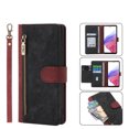 thumbnail image 1 of SaniMore for Samsung Galaxy A73 5G 6.7" 2022 Wallet Case, [Removeable Wrist Strap][Zipper Cash Pocket + Card Slots] Flip Kickstand Full Protective Magnetic Closure Retro Cover for Galaxy A73 5G, Red, 1 of 10