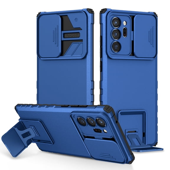 SaniMore for Samsung Galaxy Note 20 Case 2020 with Slide Camera Cover Built-in Kickstand Dual Layer Hybrid Shockproof Case for Galaxy Note 20 6.7", Blue