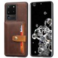thumbnail image 1 of SaniMore for Samsung Galaxy Note 20 Ultra Case, PU Leather Shockproof Inner Shell with Wallet Card Slots Flip Kickstand Shockproof Retro Anti-scractch Drop-resistant Shell - Coffee, 1 of 6