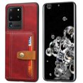 thumbnail image 1 of SaniMore for Samsung Galaxy Note 20 Ultra Case, PU Leather Shockproof Inner Shell with Wallet Card Slots Flip Kickstand Shockproof Retro Anti-scractch Drop-resistant Shell - Red, 1 of 5