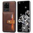 thumbnail image 1 of SaniMore for Samsung Galaxy Note 20 Ultra Case, PU Leather Shockproof Inner Shell with Wallet Card Slots Flip Kickstand Shockproof Retro Anti-scractch Drop-resistant Shell - Coffee, 1 of 6