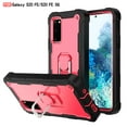 thumbnail image 1 of SaniMore for Samsung Galaxy S20 FE Case with Hidden Bracket Rugged Heavy Duty Protective [Hard PC Back + Silicone Bumper] Shokcproof Anti-drop Tri-layer Hybird Shell For Galaxy S20 FE, Black/Rose, 1 of 7