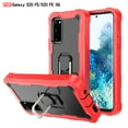 thumbnail image 1 of SaniMore for Samsung Galaxy S20 FE Case with Hidden Bracket Rugged Heavy Duty Protective [Hard PC Back + Silicone Bumper] Shokcproof Anti-drop Tri-layer Hybird Shell For Galaxy S20 FE, Black/Red, 1 of 7