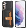 thumbnail image 1 of SaniMore for Samsung Galaxy S21 Case, PU Leather Shockproof Inner Shell with Wallet Card Slots Flip Kickstand Shockproof Retro Anti-scractch Drop-resistant Shell for Samsung S21(6.2“ 2021) - Black, 1 of 6