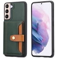 thumbnail image 1 of SaniMore for Samsung Galaxy S21 Case, PU Leather Shockproof Inner Shell with Wallet Card Slots Flip Kickstand Shockproof Retro Anti-scractch Drop-resistant Shell for Samsung S21(6.2“ 2021) - Green, 1 of 6