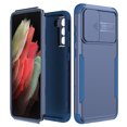 thumbnail image 1 of SaniMore for Samsung Galaxy S21 FE (6.4" 2021) Case, [Sliding Camera Window] Wireless Charging Shockproof Drop Resistant Hybird PC TPU Anti-slip Heavy Duty Protective Shell, Navy Blue, 1 of 7