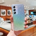 thumbnail image 1 of SaniMore for Samsung Galaxy S21 FE Case, [Anti-yellow Transparent Backplane & Glitter Bling Paper] Shockproof Anti-fall Lens Protection Slim Lightweight for Girls Women for Samsung S21 FE, Silver, 1 of 12