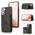 thumbnail image 1 of SaniMore for Samsung Galaxy S21 FE Case Multi-Functional Wallet Card Holder, Premium PU Leather Cover Vehicle Magnetic Support Kickstand Shockproof Protective Shell for Samsung S21 FE, Black, 1 of 8
