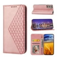 thumbnail image 1 of SaniMore for Samsung Galaxy S21 FE PU Leather Case RFID Blocking, Magnetic Closure Flip Wallet Cover with Wrist Strap Card Slot & Multi-Angle Kickstand All-Inclusive Protective Shell, Rosegold, 1 of 10