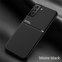 SaniMore for Samsung Galaxy S21 Plus Case (6.7 inch 2021), Carbon Fibre Magnetic Case Built-in Car Mount Shock Absorption TPU Rubber Luxury Hybrid Cover for Samsung Galaxy S21 5G, Black