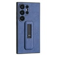 thumbnail image 1 of SaniMore for Samsung Galaxy S21 Ultra 5G PU Leather Back Case, Slim All-Inclusive Case with Push-Pull Stand, Camera Lens Protection Shockproof Elegant Cover for Galaxy S21 Ultra 6.8" 2021, Blue, 1 of 9