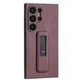 thumbnail image 1 of SaniMore for Samsung Galaxy S21 Ultra 5G PU Leather Back Case, Slim All-Inclusive Case with Push-Pull Stand, Camera Lens Protection Shockproof Elegant Cover for Galaxy S21 Ultra 6.8" 2021, Winered, 1 of 9