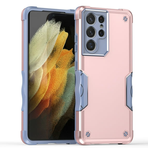 SaniMore for Samsung Galaxy S21 Ultra Case, Dual Layer Protective Heavy Duty Shockproof Rugged Cover Military Protection Bumper Tough Cover for Galaxy S21 Ultra 5G 6.8" 2021, Rosegold