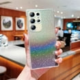 thumbnail image 1 of SaniMore for Samsung Galaxy S21 Ultra Case, Glitter Gradient Full Camera Lens Protection Luxury Plating Cute Bling Clear Shockproof Slim Phone Cover Shockproof Bumper for Women Girls, Black, 1 of 13