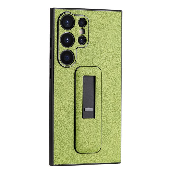 SaniMore for Samsung Galaxy S22 5G PU Leather Back Case, Slim All-Inclusive Case with Push-Pull Stand, Camera Lens Protection Shockproof Elegant Cover for Galaxy S22 6.1" 2022, Green