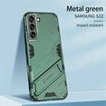 thumbnail image 1 of SaniMore for Samsung Galaxy S22 6.1" 2022 Armor Protective Cover Rugged PC Backplane with Hidden Kickstand Anti-fall Drop Resistant Shockproof [Light & Thin] Hybird Case for Galaxy S22, Green, 1 of 6