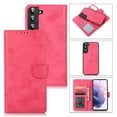 thumbnail image 1 of SaniMore for Samsung Galaxy S22 6.1" 2022 Case, Flip Folio PU Leather Wallet Cover with Detachable Shell Wrist Strap Kickstand Card Slots Business Shockproof Case with Magnetic Clasp, Rose, 1 of 8