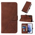 thumbnail image 1 of SaniMore for Samsung Galaxy S22 6.1" Case Wireless Charging Support, Magnetic Flip Wallet Card Holder PU Leather Cover Built-in Kickstand & Wrist Strap Full Body Protective Shell, Brown, 1 of 8
