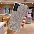thumbnail image 1 of SaniMore for Samsung Galaxy S22 6.1" Glitter Case, Flexible TPU Anti-Fingerprint Ultra-Thin Lightweight Full Body Protective Case for Samsung S22 Women Ladies Girls, Silver, 1 of 6