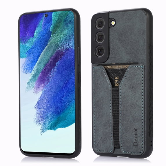 SaniMore for Samsung Galaxy S22 6.1" Wallet Case, Premium Vintage PU Leather Cover with Elastic Card Slot Anti-Scratch Full Body Shockproof Protective Shell for Samsung S22, Gray