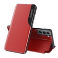 thumbnail image 1 of SaniMore for Samsung Galaxy S22 6.1 inch Case, Magnetic Closure PU Leather Slim Stand Cover with Folio Flip Kickstand Rugged PC Anti-Fall Shock Protection Shell for Samsung S22, Red, 1 of 10