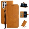 thumbnail image 1 of SaniMore for Samsung Galaxy S22 (6.8" 2022) Wallet Case with Wrist Strap Magnetic Clasp, Card Slots PU Leather Skin Shockproof TPU Inner Anti-drop Flip Stand Business Shell Wear-resistant - Yellow, 1 of 9