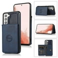 thumbnail image 1 of SaniMore for Samsung Galaxy S22 Case Multi-Functional Wallet Card Holder, Premium PU Leather Cover Vehicle Magnetic Support Kickstand Shockproof Protective Shell for Samsung S22, Darkblue, 1 of 8