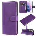 thumbnail image 1 of SaniMore for Samsung Galaxy S22 Case, with RFID Blocking [2 Card Slots] PU Leather Cover with Detachable Hand Strap Flip Kickstand Magnetic Wallet Cover for Samsung S22, Purple, 1 of 7