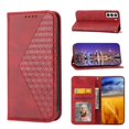 thumbnail image 1 of SaniMore for Samsung Galaxy S22 PU Leather Case RFID Blocking, Magnetic Closure Flip Wallet Cover with Wrist Strap Card Slot & Multi-Angle Kickstand All-Inclusive Protective Shell, Red, 1 of 10