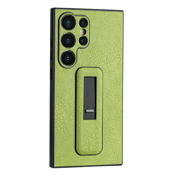 SaniMore for Samsung Galaxy S22 Plus 5G PU Leather Back Case, Slim All-Inclusive Case with Push-Pull Stand, Camera Lens Protection Shockproof Elegant Cover for Galaxy S22 Plus 6.6" 2022, Green