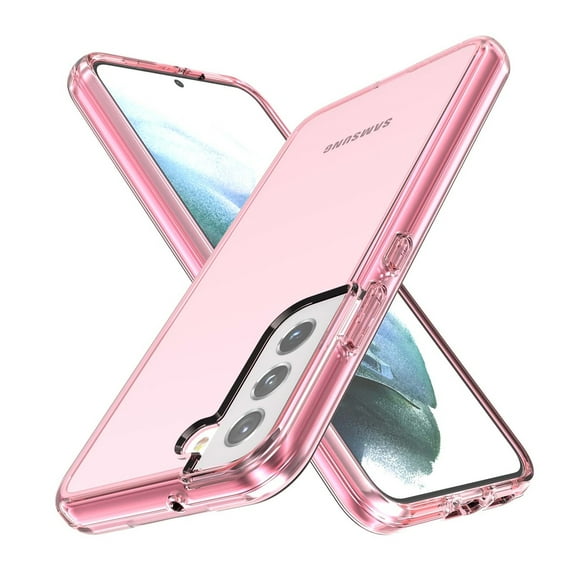 SaniMore for Samsung Galaxy S22 Plus 6.6" 2022 Case, Transpsarnet Shockproof TPU Cover Super-slim Lightweight Wireless Charging Anti-scratch Anti-fall Shell For Galaxy S22 Plus, Pink
