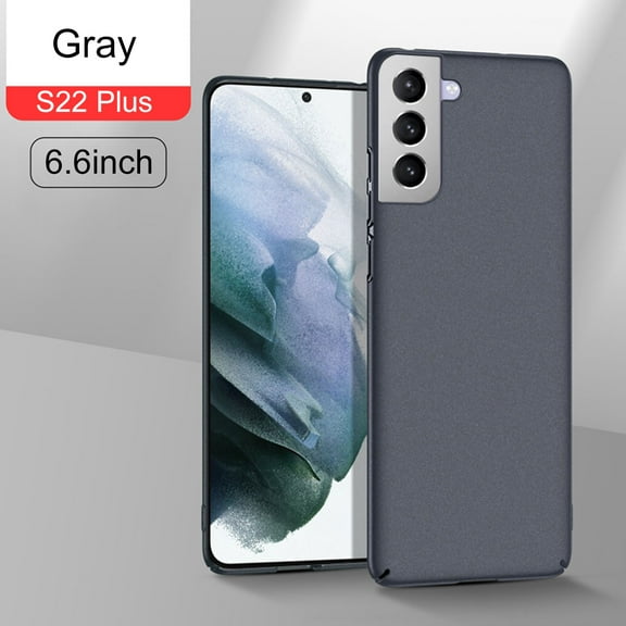 SaniMore for Samsung Galaxy S22 Plus 6.6" 2022 Csae, Ultra-thin Lightweight Case with Frosted Skin Rugged Wear-resistant PC Backplane Drop-proof Lens All-inlusive Case for Galaxy S22 Plus, Gray
