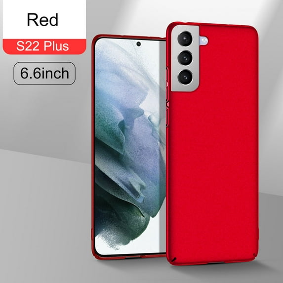 SaniMore for Samsung Galaxy S22 Plus 6.6" 2022 Csae, Ultra-thin Lightweight Case with Frosted Skin Rugged Wear-resistant PC Backplane Drop-proof Lens All-inlusive Case for Galaxy S22 Plus, Red