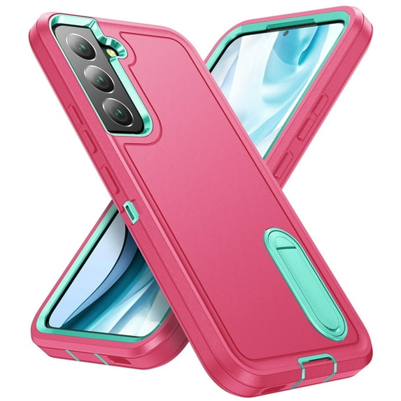 SaniMore for Samsung Galaxy S22 Plus 6.6" 2022 Hybird Case, Rugged PC Back Shockproof TPU Shell Metal Hidden Kicksatnd Drop Resistant Anti-slip Heavy Duty Protective Case for Galaxy S22 Plus,
Rose/Mi