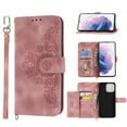 thumbnail image 1 of SaniMore for Samsung Galaxy S22 Plus 6.6" Magnetic Flip Wallet Case with Cross Body Strap, PU Leather Case with Card Slot & Multi-Angle Kickstand Shockproof Protective Case for Girls Ladies, Pink, 1 of 11