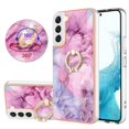 thumbnail image 1 of SaniMore for Samsung Galaxy S22 Plus Case, Marble Pattern 3 in 1 Heavy Duty Shockproof Full Body Hard PC+IMD Bumper Drop Protective Women Girls Cover Rotating Ring Bracket Stand, Pink, 1 of 10