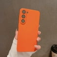 thumbnail image 1 of SaniMore for Samsung Galaxy S22 Plus Case, Rugged PC Backplane Skin-feel Anti-scratch Camera Protection Full Protective Shockproof Drop Resistant Slim Lightweight Stylish Shell for Women Men, Orange, 1 of 7