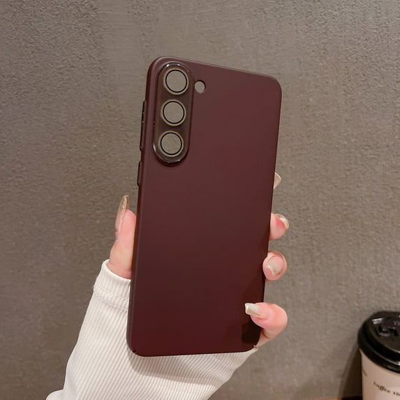 SaniMore for Samsung Galaxy S22 Plus Case, Rugged PC Backplane Skin-feel Anti-scratch Camera Protection Full Protective Shockproof Drop Resistant Slim Lightweight Stylish Shell for Women Men, Winered