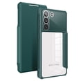 thumbnail image 1 of SaniMore for Samsung Galaxy S22 Plus Case Transparent PC & Soft TPU Built-in Electroplated Lens Ring, Magnetic Flip Cover with Card Slot & Kickstand Shockproof Protective Shell, Darkgreen, 1 of 8