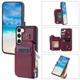 thumbnail image 1 of SaniMore for Samsung Galaxy S22 Plus PU Leather Case, Zipper Purse RFID Blocking 4 Card Slots Removeable Wrist Strap Protective Handbag Flip Cover Stylish Shockproof for Girls Women, Winered, 1 of 8
