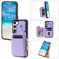 thumbnail image 1 of SaniMore for Samsung Galaxy S22 Plus PU Leather Case, Zipper Purse RFID Blocking 4 Card Slots Removeable Wrist Strap Protective Handbag Flip Cover Stylish Shockproof for Girls Women, Purple, 1 of 8