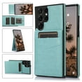 thumbnail image 1 of SaniMore for Samsung Galaxy S22 Ultra 6.8" 2022 Case, Card Slots Case with Flip Kickstand Premium Leather Magnetic Clasp Anti-scratch Anti-drop Heavy Duty Protective Case for Galaxy S22 Ultra, Mint, 1 of 7