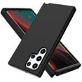 thumbnail image 1 of SaniMore for Samsung Galaxy S22 Ultra 6.8" 2022 Case, Hybird Tri-layer Heavy Duty Protecetive Slim Silicone Shockproof Shell [Soft Anti-Scratch  Anti-Fingerprint] [Military-Grade Drop Tested], Black, 1 of 6