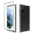 thumbnail image 1 of SaniMore for Samsung Galaxy S22 Ultra 6.8" 2022 Case, Ultra-clear Rugged Anti-yellow PC Back Gradient TPU Bumper Wireless Charging Shockproof 2-layer Lightweiht Slim Case For Galaxy S22 Ultra, Clear, 1 of 6