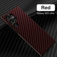 thumbnail image 1 of SaniMore for Samsung Galaxy S22 Ultra 6.8" 2022 Slim Case, Carbon Fiber Support Wireless Charging Shockproof Anti-drop Lens All-inclusive Heavy Duty Protective Anti-fingerprint Magnetic Case, Winered, 1 of 10