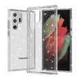 thumbnail image 1 of SaniMore for Samsung Galaxy S22 Ultra 6.8" Lightweight Glitter Case, Rugged Clear PC Back [Not Yellowing Technology] Full Body Protective Case for Samsung S22 Ultra Women Ladies Girls, White, 1 of 8